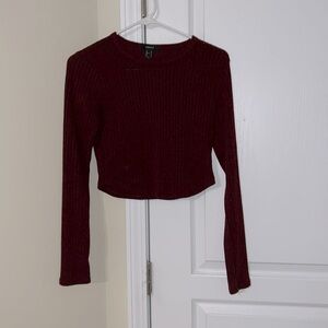 Maroon forever 21 crop top.